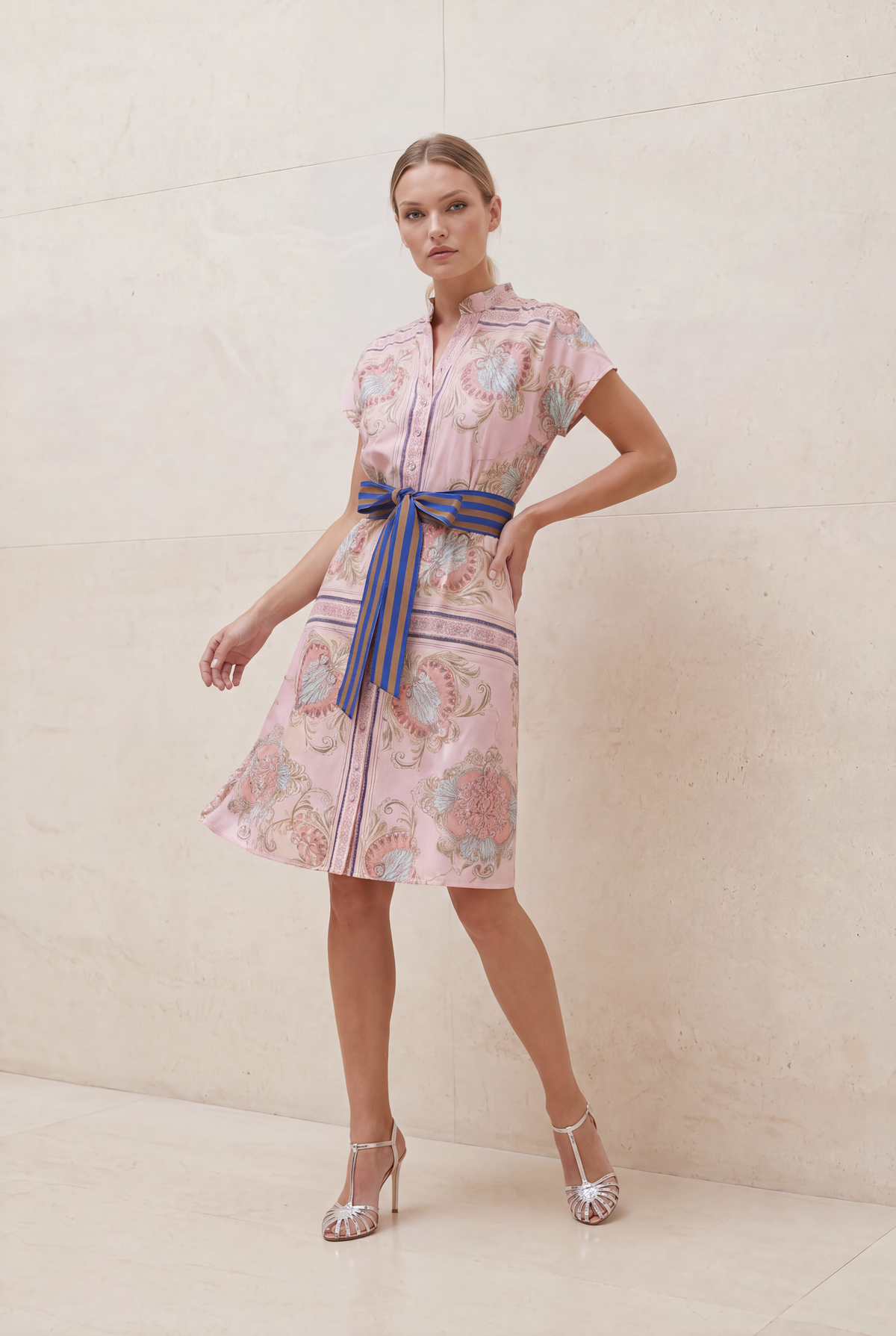 KATE CAP MIDI NEPTUNE PINK DRESS