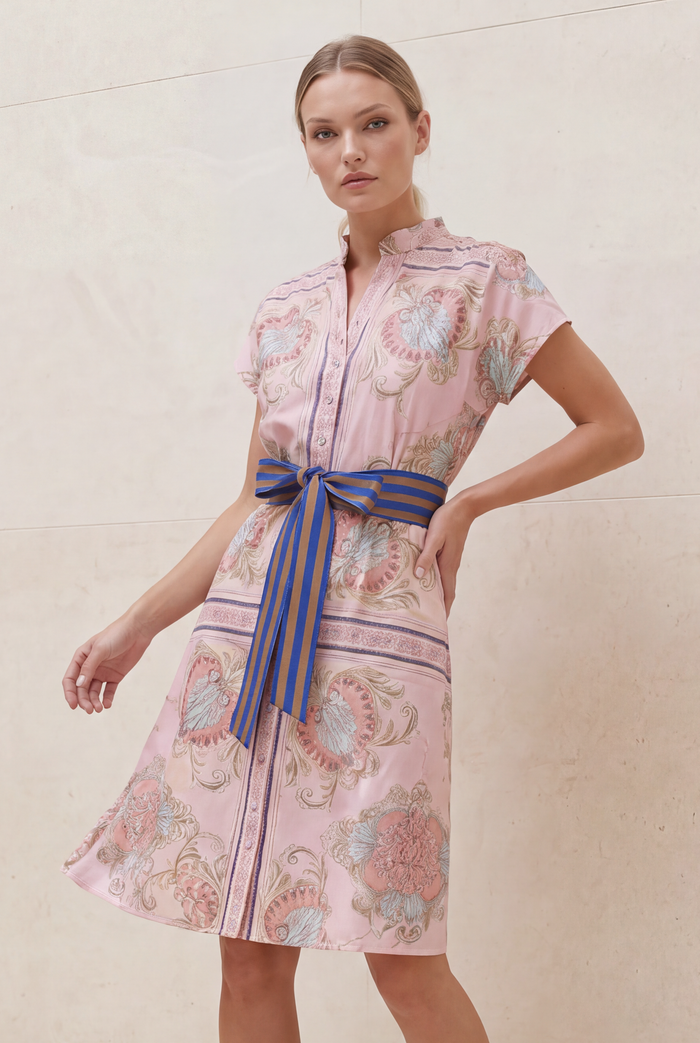 KATE CAP MIDI NEPTUNE PINK DRESS