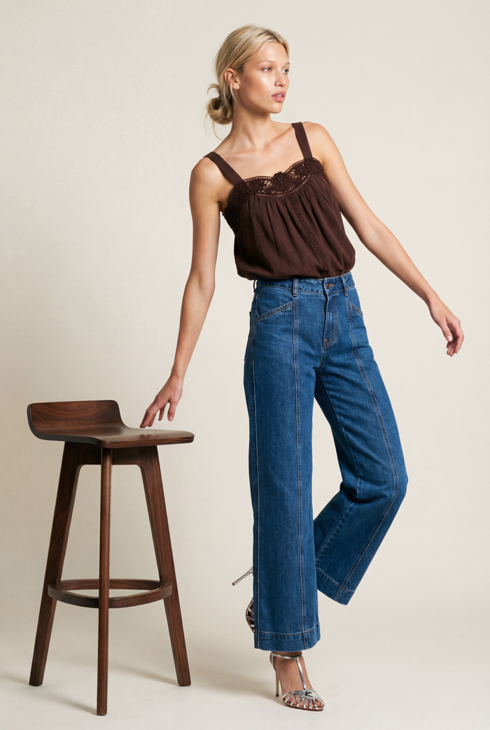 Claudia Deep Ocean Denim Jeans by Atte. The Label