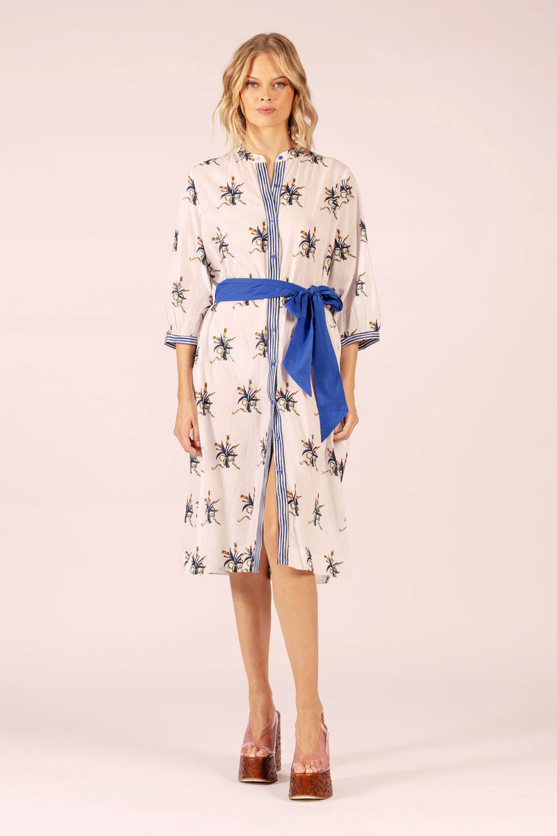 CIRQUE SPRAY MIDI COTTON DRESS