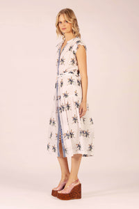 DAISY BOO SPRAY LINEN MIDI