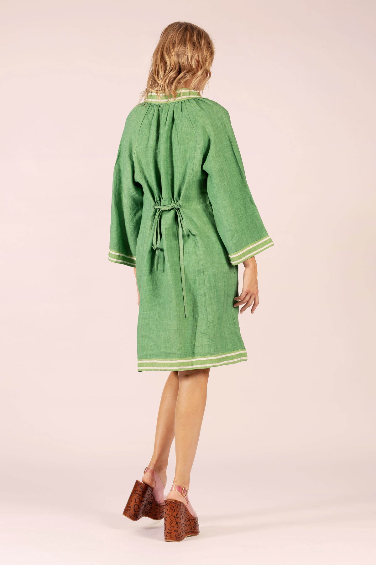 ALLEGRA EMERALD LINEN MIDI
