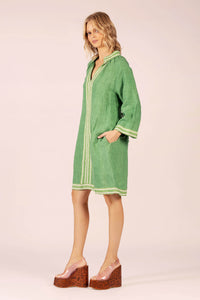 ALLEGRA EMERALD LINEN MIDI