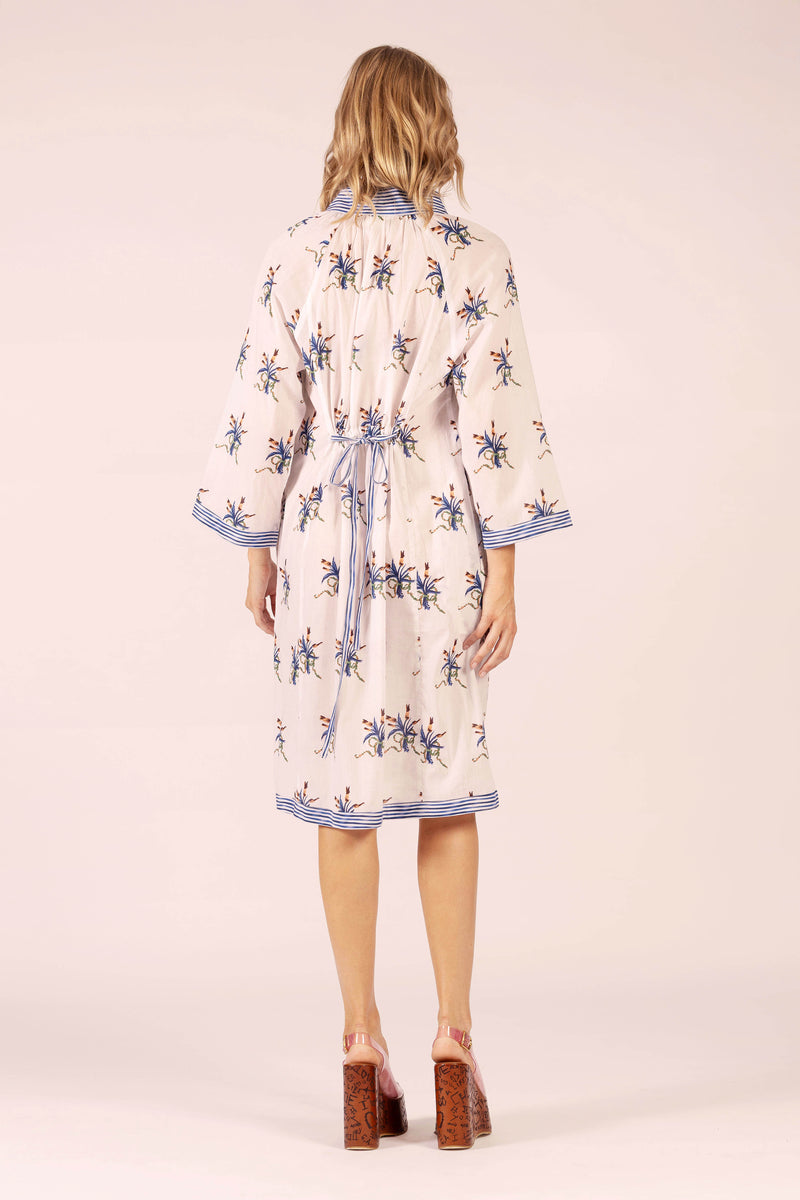 ALLEGRA SPRAY LINEN MIDI