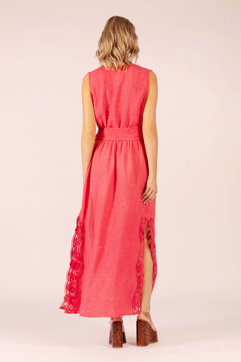 STELLA LINEN AND LACE MAXI