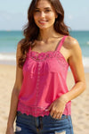 LIDO LINEN AND LACE TOP