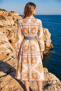 MOROCCO COTTON NEPTUNE WHITE MIDI