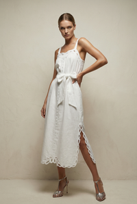 NINA LINEN WHITE MAXI