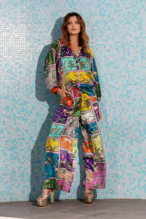 SAMPLE 1227 PALAZZO SILK PANTS