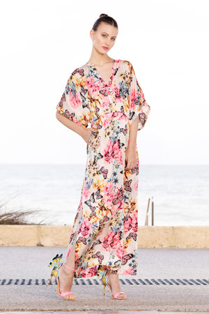 SAMPLE 1212 NORMAN SILK MAXI BUTTERFLY