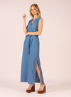 STELLA LINEN AND LACE EMERALD MAXI