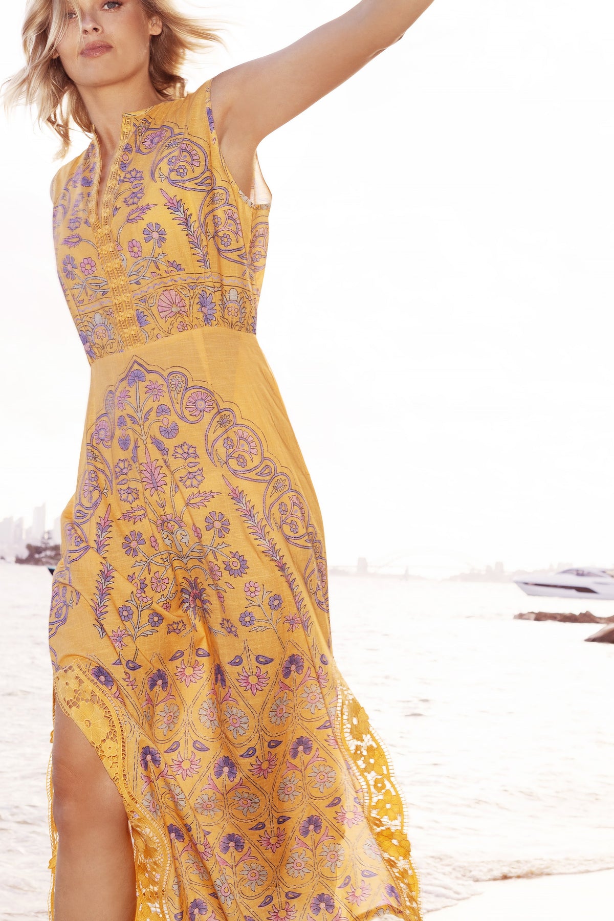 STELLA COTTON LACE MAXI DRESS