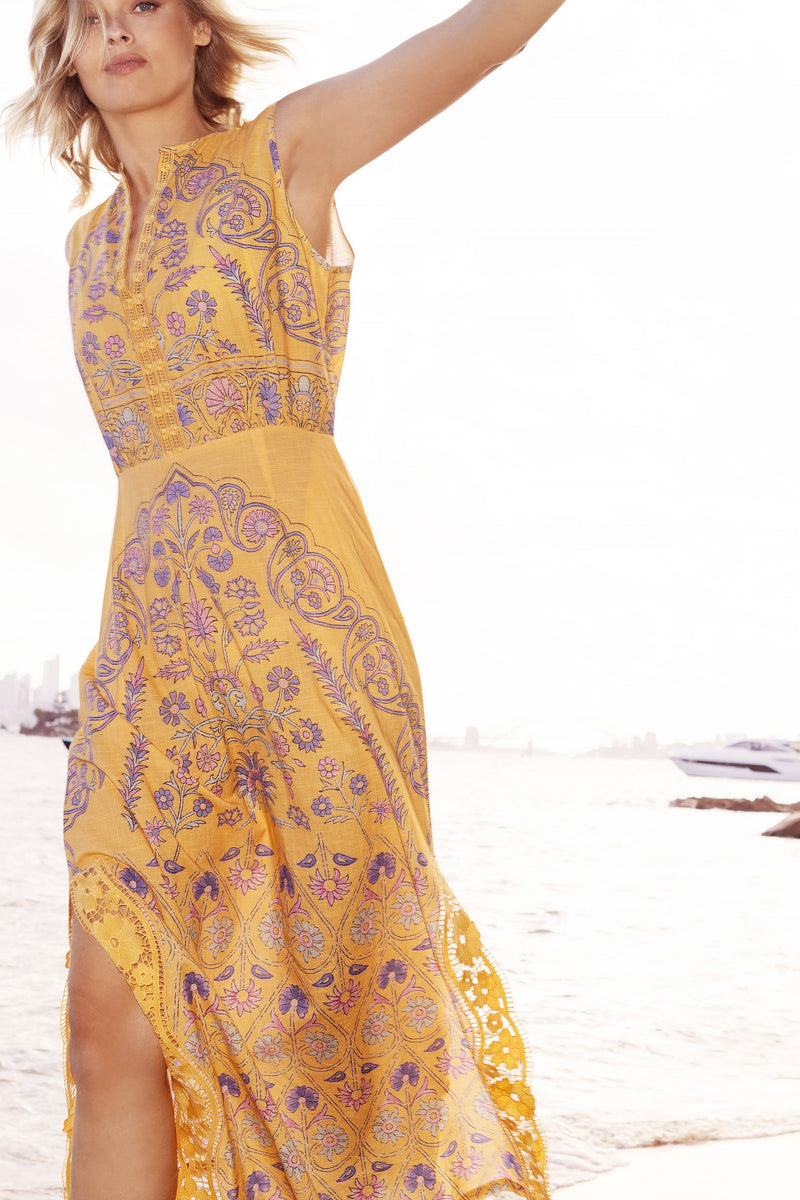 STELLA COTTON LACE MAXI DRESS