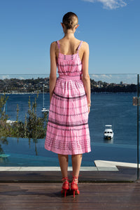 SAMPLE 1374 Fluro Stripe Summer Sun Dress