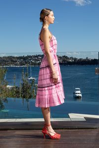 SAMPLE 1374 Fluro Stripe Summer Sun Dress
