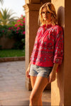 TWENTY WREATH NAVY COTTON SHIRT