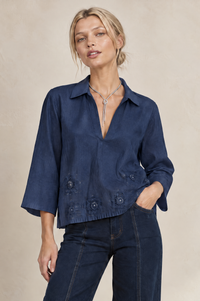 SAMPLE 1443 TINA SHIRT DARK BLUE