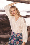 TWENTY SARAH LACE IVORY SHIRT