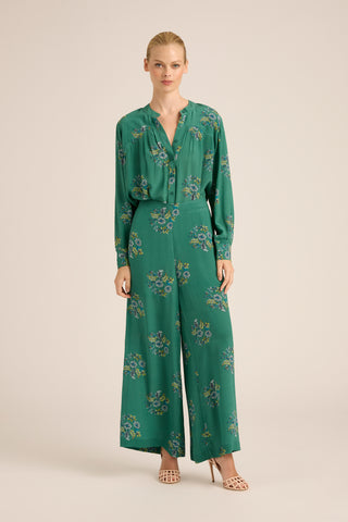SHAMBALA SILK NAVY PANTS