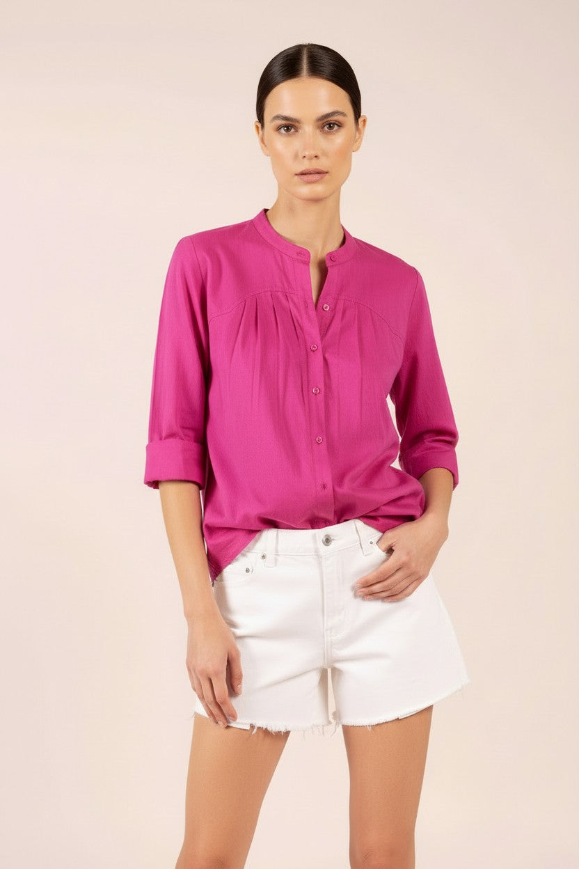 TEXAS COTTON HOT PINK SHIRT