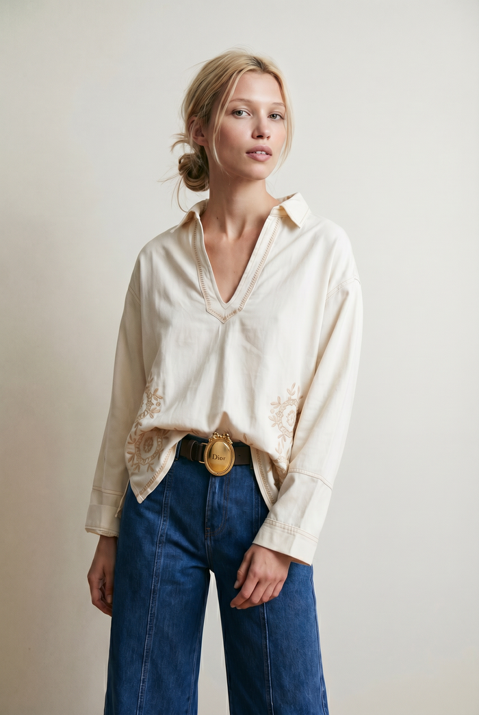 TINA DENIM ECRU SHIRT