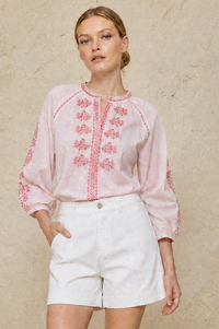 TWENTY COTTON DAKOTA PINK SHIRT