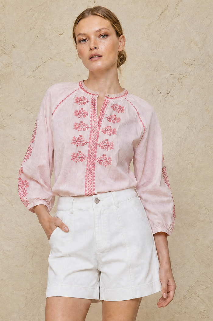 TWENTY COTTON DAKOTA PINK SHIRT