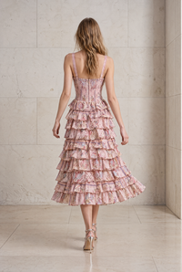 VALENTINA NEPTUNE PINK COTTON MAXI DRESS