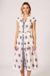 DAISY BOO SPRAY LINEN MIDI