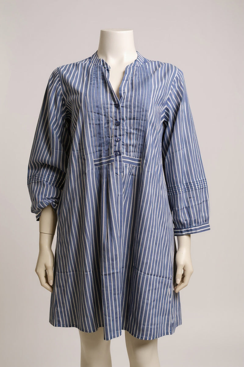 SAMPLE 1271 STRIPE SHIRT MINI DRESS