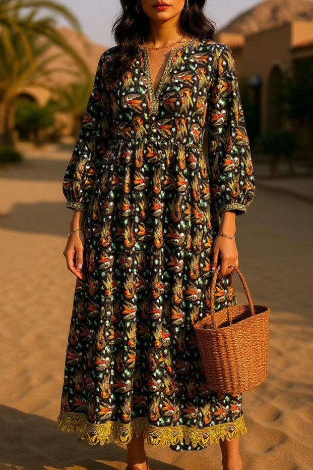 SAMPLE 814 COTTESLOE SILK BIRDIE MAXI