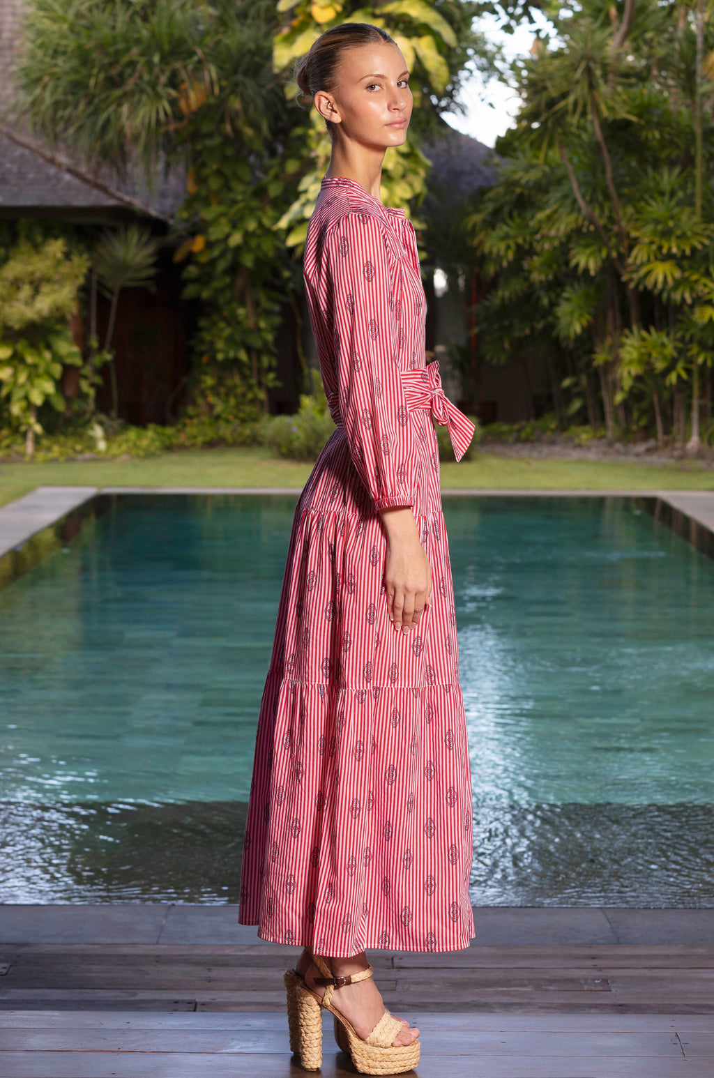 COTTESLOE HOTEL STRIPE RED MAXI *PRE - ORDER