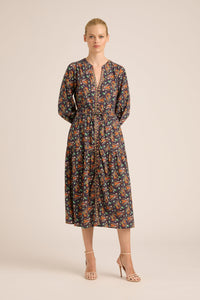 DAISY BOO FALL SILKY BIRDIE MIDI