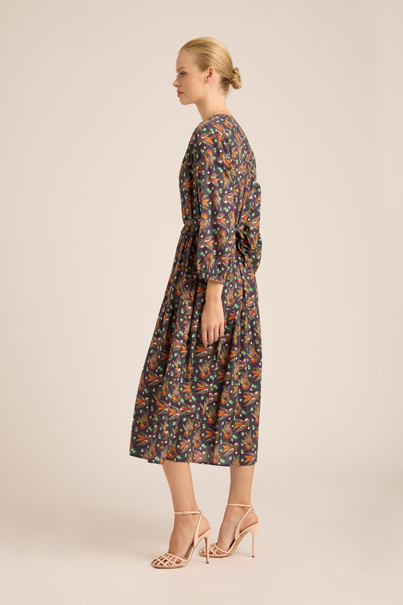 DAISY BOO FALL SILKY BIRDIE MIDI