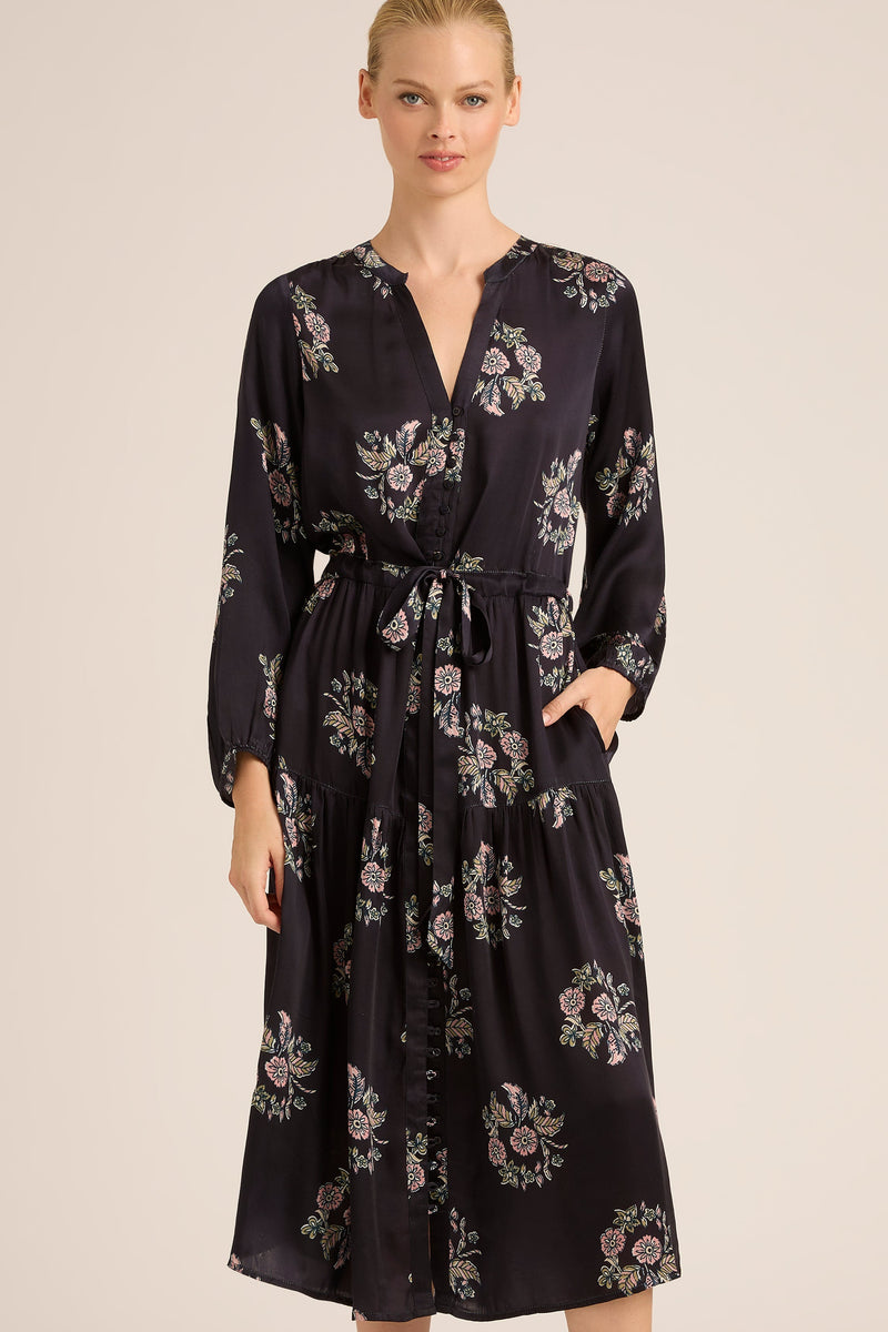 DAISY BOO FALL SILKY WREATH MIDI