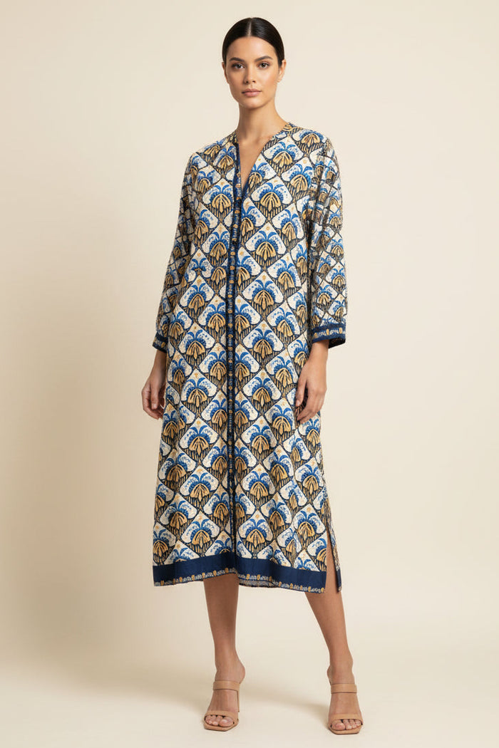 SAMPLE 1358 CIRQUE MIDI DRESS TREASURE MANDARIN