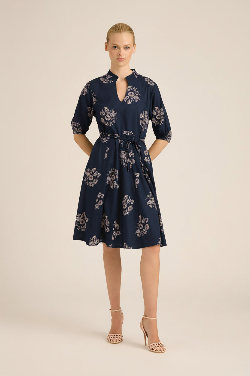 GEORGIA SATIN SILKY WREATH MIDI