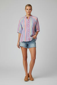 SAMPLE 1300 LILAC STRIPE COTTON SHIRT