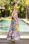 JEWEL SILK LOTUS MAXI DRESS