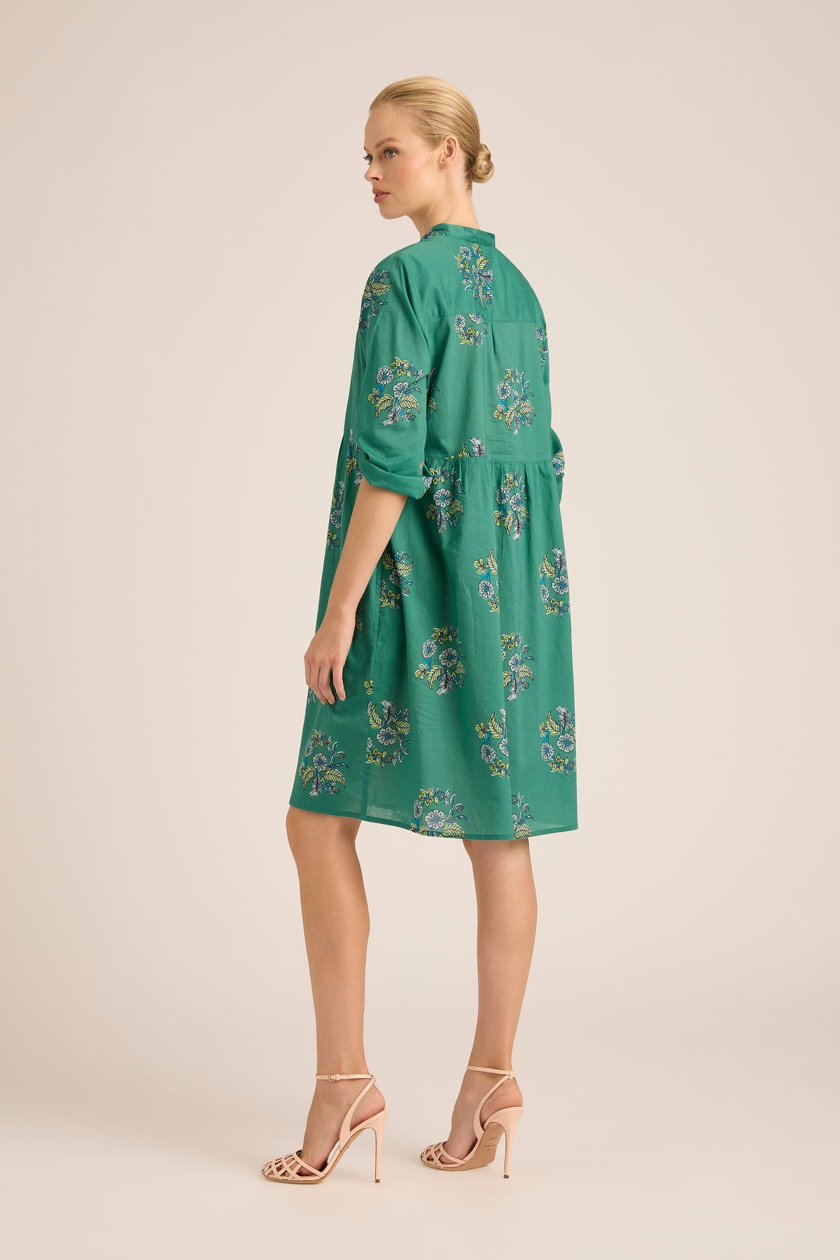 LEIGHTON COTTON WREATH MINT MIDI