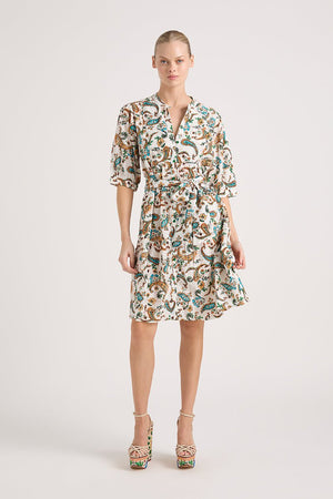 MARILYN PAISLEY BUTTON DRESS