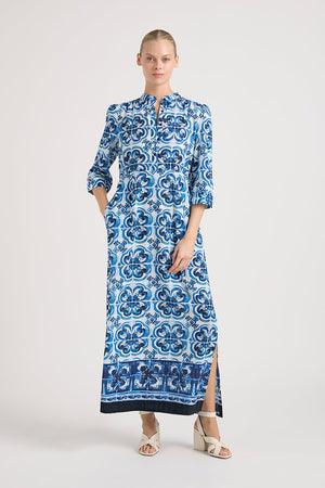 MARY COTTON NAVY MAXI