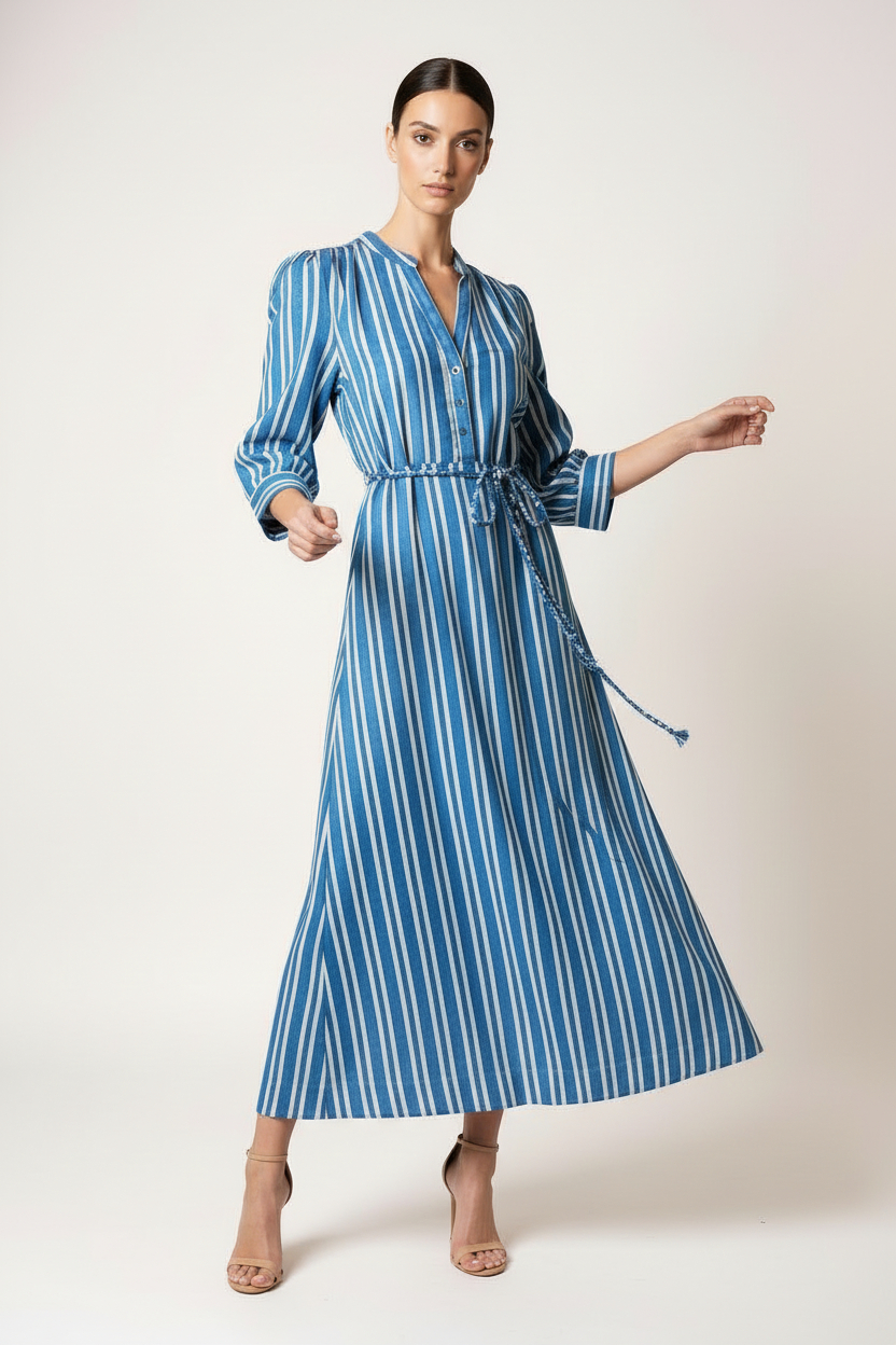 MARY COTTON STRIPE MAXI