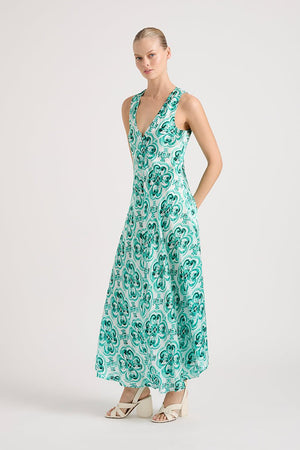 MEL EMERALD SILK MAXI