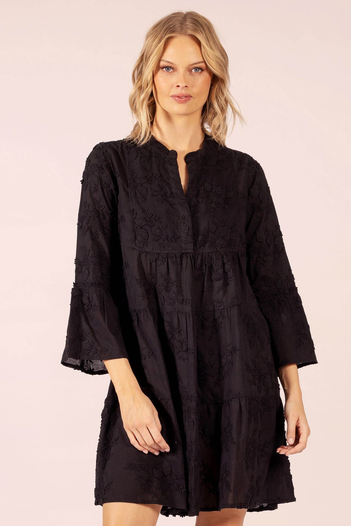 MOROCCO ORIENT EMBROIDERED BLACK MINI