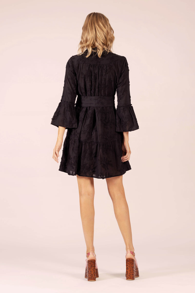 MOROCCO ORIENT EMBROIDERED BLACK MINI