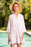 NATALIE KAFTAN SHRINE BLUE DRESS