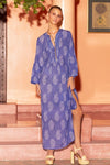 NORMAN SILK CHINA BLUE MAXI