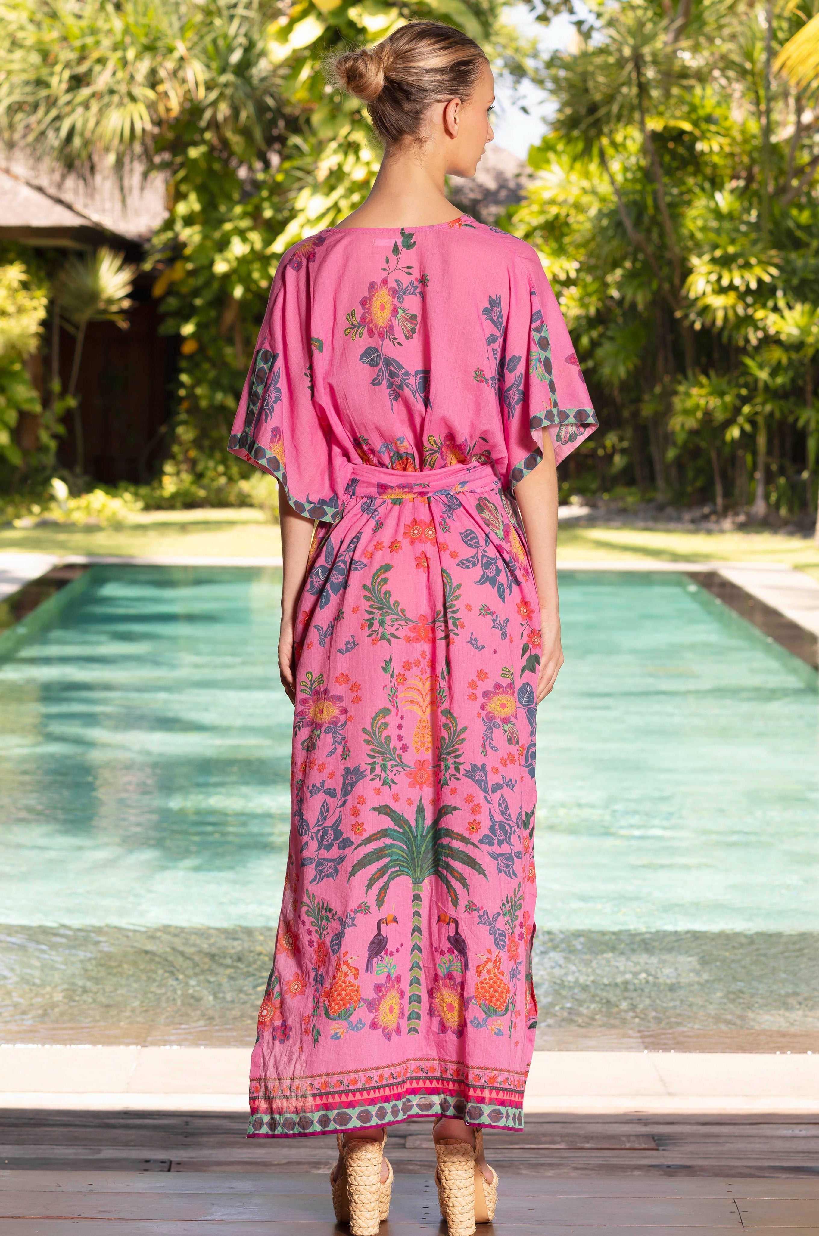 Norman Silk Cleopatra Maxi in Queen Palms Norman Silk Cleopatra Maxi in Queen Palms