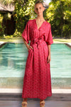 NORMAN SILK MARTINI HOT PINK MAXI